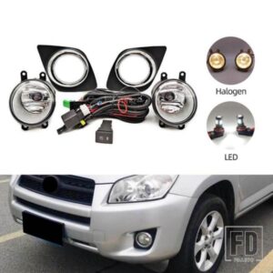 LEDフォグランプ トヨタ RAV4 2009-12 ヘッドライト フォグランプ ケーブル スイッチ グリル カバー ハロゲン フォグランプ フレーム