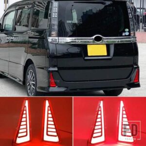 車用LEDリアフォグランプ バンパーライト オートブレーキ+デイライト+ウィンカー ダンシングブレーキライト トヨタ ノア ヴォクシー 80シリーズ用