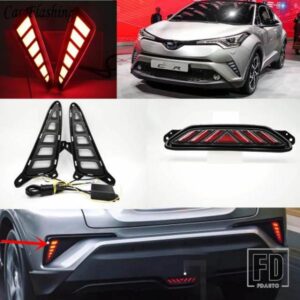トヨタ C-HR CHR 2016-19 用 ターンイエローシグナル DRL 車用 LED デイタイムランニングライト デイライトリアブレーキランプ付き