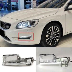 車用フロントバンパー LED DRL フォグランプ アクセサリー デイタイムランニングライト ボルボ S60 2014-18 フォグランプ