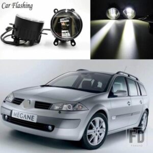 3-IN-1機能 オートLED DRLデイタイムランニングライト カープロジェクターフォグランプ イエローシグナル付き ルノー メガーヌ 2 II用