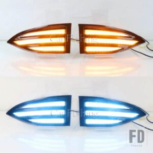 マツダ CX-5 CX5 2022 2023 車用 LED デイタイムランニングライト LED DRL フォグランプ イエローウィンカーデコレーション付き 1セット