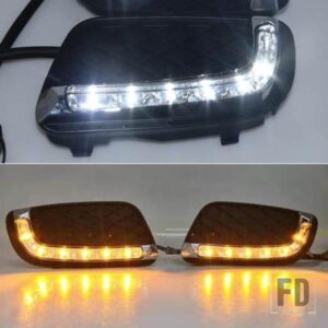 車用点滅2個 LED DRL デイタイムランニングライト フォグランプカバー メルセデスベンツ スマート フォーツー 2008-11 デイライト用