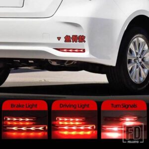 トヨタ カローラ 2019 2020 用 車用 LED リフレクター 1セット 車用 LED リアフォグランプ バンパーライト ブレーキライト ダイナミックウィンカー