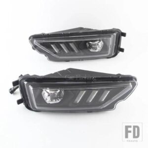 VW AMAROK 2016-20用 フロントバンパーライト LEDフォグランプ ウィンカー DRL デイタイムランニングライト付き
