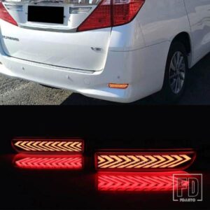 LEDリアバンパーリフレクターライトテールブレーキストップライトリアフォグランプトヨタアベンシスアルファードエスティマRAV4ガイアプレビアイプサム用