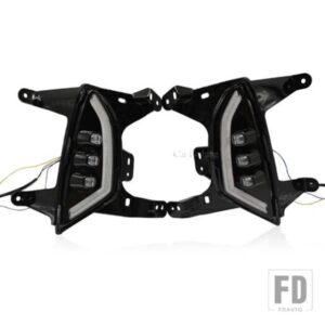 車用LEDデイタイムランニングライト シボレー エクイノックス 2022 2023 2024 防水 12V DRL フォグランプ カバー ウィンカー デコレーション