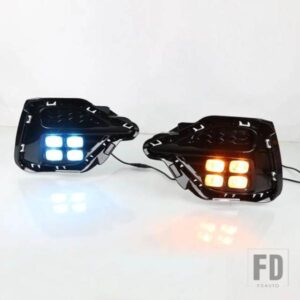 MG ZS 2020 2021 2022用カーフラッシュ1ペアLED DRLデイタイムランニングライトウィンカーランプフォグランプカバー
