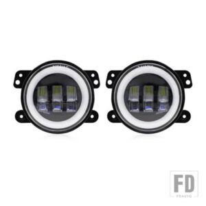ジープ ラングラー JK LJ TJ ダッジ ジャーニー マグナム ATV 60W 4インチ LED パッシングフォグランプ ホワイト DRL アンバー ウィンカーランプ