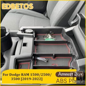 車用アームレスト収納ボックストレイ ダッジ ラム 1500 2500 3500 2019-24 アクセサリー RAM 1500 2500 3500 グローブボックス