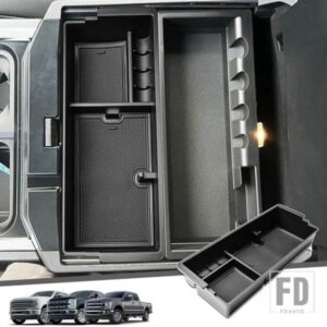 2023 2024 フォード F250 F350 F450 F550 センターコンソールオーガナイザートレイ セカンダリーカーストレージボックス アームレストボックス