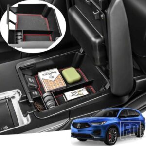 ACURA MDX 2022 2023 2024用センターコンソールトレイアームレスト収納ボックスカーセンターコンソールオーガナイザーABSアクセサリーインテリアボックス