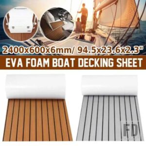2400X600X6MM 5MM EVAフォームボートフローリングフェイクチークデッキシートパッドボートマリンヨットRVデッキシートマット