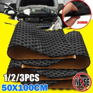 1/2/3PCS 50X100CM 20MM 車用サウンドホットデッドナーマット 防音 ボンネット断熱 デッドニング フード エンジン ファイアウォール ヒートフォームコットン