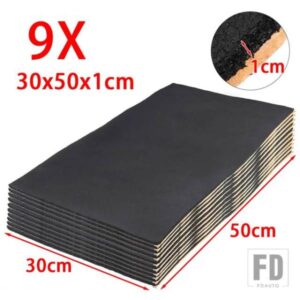 9個/12個 10/8/6/3MM 車用サウンドマット 防音 遮熱 断熱 デッドニングマット フード クローズドセルフォーム 50X30CM