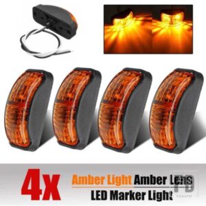 4X 12V-30V 2 SMD LED 車 オート トラック トレーラー サイドマーカー ライト ブリンカー アンバー インジケーター LED ライト アクセサリー DC12-30V