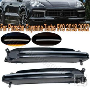 車用LED DRLライト フロントバンパー デイライト ランニングライト ポルシェ カイエン ターボ 9Y0 2018-22 9Y0953049 9Y0953050