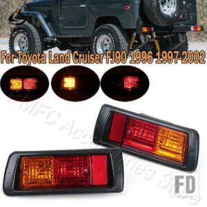 PMFC リアバンパーリフレクター ハザード灯 ブレーキライト テールライト フォグランプ トヨタ ランドクルーザー プラド LC90 3400 FJ90 FJ95 1996-2002用
