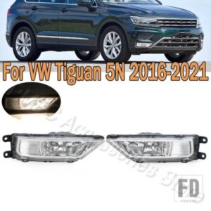 フォグランプ 車用フロントバンパーフォグランプ 電球付き ハロゲン フォルクスワーゲン VW ティグアン 5N 2016-21 5NA941061