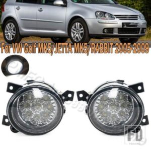 PMFC フロントバンパー フォグランプアセンブリ フォグランプ LED ホワイト VW ゴルフ MK5 ジェッタ ラビット 2005-09 1KD941700 1KD941699