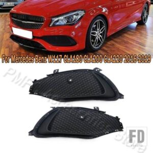 ブラック フロントバンパーグリル フォグランプカバー メルセデスベンツ W117 CLA180 CLA200 CLA220 2016-2019 車用 A1178857500 A1178857600