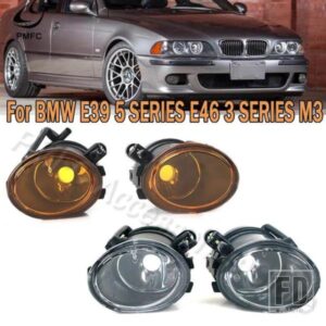 PMFC 車用ライト フロントフォグランプ フォグライトアセンブリ クリア/イエロー BMW 3シリーズ M5 E39 2001-2003 M3 E46 2002-2005 63177894017