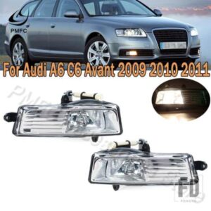 PMFC 車用フロントバンパーフォグランプ フォグランプ ハロゲン電球付き カースタイリング AUDI A6 C6 AVANT 2009 2010 2011 4F0941699A 4F0941700A