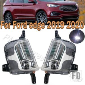 デイタイムランニングフロントバンパーDRL FORD EDGE 2019 2020 フォグランプ LEDデイタイムランニングライト ドライビングフォグライト ヘッドライト 車用