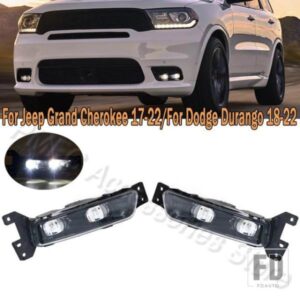 フロントバンパー LED DRL デイタイムランニングライト フォグランプ ジープ グランドチェロキー 2017-2022 ダッジ デュランゴ 2018-2022 68275511AC