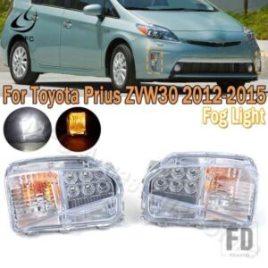 PMFC DRL フロントバンパー フォグライト アセンブリ デイタイムランプ ドライビングライト デイライト トヨタ プリウス ZVW30 2012-2015 81511-47040