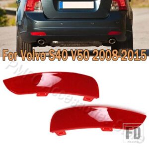 リアバンパーリフレクターライトレンズ ブレーキランプ ストップランプ リフレクターランプカバー バルブ無 ボルボ S40 V50 2008-2015 30763345 30763346