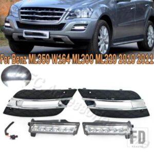 車用フロントバンパー LED DRL デイタイムランニングライト フォグランプ ベンツ ML350 W164 ML300 ML320 2010 2011 A1649060151 1648802024