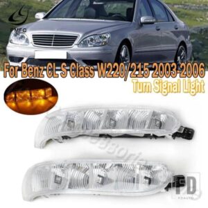 PMFC 車用 LED ウィンカーランプ ミラーインジケーターライト メルセデスベンツ CL Sクラス W220/215 2003 2004-2006 2208200621 2208200521