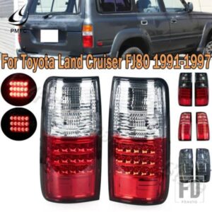 PMFC カーアクセサリー リアブレーキテールライト 1ペア トヨタ ランドクルーザー FJ80 1991 1992-1997 ウィンカーリフレクターランプに適合