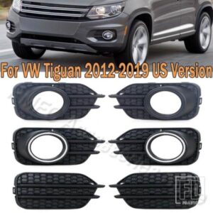 フォグライトカバー フロントバンパー フォグランプ グリルカバー ブラック フォルクスワーゲン VW ティグアン 2012 2013 2014-2018 2019 USバージョン