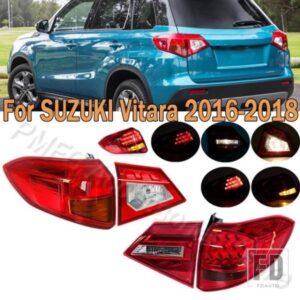 リアバンパーテールライト SUZUKI VITARA 2016 2017 2018用 車ストップハザード灯 ブレーキライト ウィンカーライト リアフォグランプ