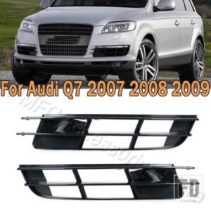 PMFC フォグランプグリル 車用 フロントロアバンパーカバーグリル プラスチック ブラック AUDI Q7 2007 2008 2009 4L0807681 4L0807682