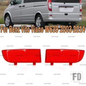ブレーキライト リアバンパー リフレクター ライトカバー バルブ無 メルセデスベンツ ヴィト ビアノ W639 2003-2013 2014 6398260040 6398260440