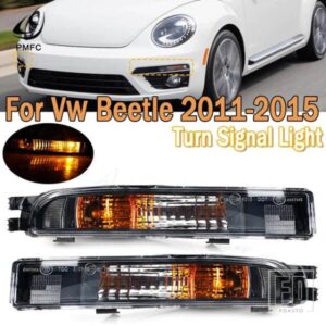 フロントバンパー DRL ウィンカーライトランプ デイランプ 電球付き イエローライト フォルクスワーゲン VW ビートル 2011-15用