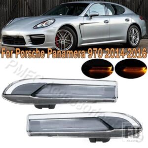 LEDウィンカーライト フロントサイドフェンダーランプ インジケーターランプ ポルシェ パナメーラ 970 2014 2015 2016 97063104301 97063104401