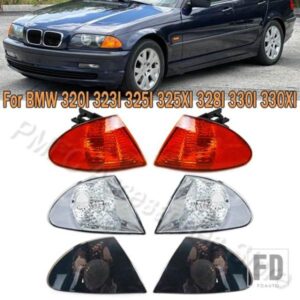 フロントバンパーコーナーマーカーライトレンズウィンカーランプパーキングシグナルインジケーターBMW 3シリーズE46 1999-2001 63136902765