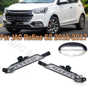 DRL フロントバンパー デイタイムランニングライト フォグランプ デイタイムライトアセンブリ カーランプ カースタイリング JAC REFINE S2 2015 2016 2017用