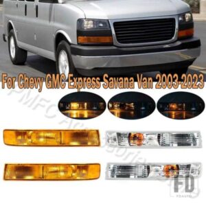1ペア 車用フロントバンパー フォグランプ ウィンカーライト ランプ シボレー エクスプレス GMC サバナ バン 2003-2014/2023 GM2521188 GM2520188