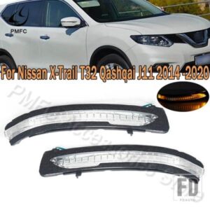 PMFC ウィンカーライト リアミラーインジケーター ミラーインジケーターレンズ LED シグナルランプ NISSAN X-TRAIL T32 QASHQAI J11 26160BV80A用
