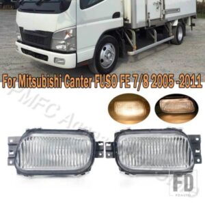 フォグランプ フロントバンパー フォグランプ カーライト 電球付き 三菱 キャンター FUSO FE 7/8 2005-11用