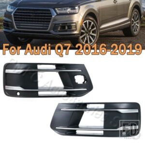PMFC AUDI Q7 2016-2019 用 グリッド フォグランプシェード フロントバンパーランプ下 自動車フォグランプフレーム 4M0807681 4M0807682