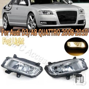 PMFC フォグランプ フロントバンパー フォグランプ アセンブリ ハロゲン 電球付き AUDI A8 QUATTRO A8 D3 2008 2009 2010 4E0941699B 4E0941700B