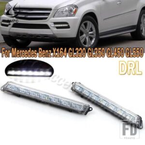 PMFC LEDデイタイムランニングライトフロントバンパーDRLフォグライトランプA1649060351メルセデスベンツX164 GL320 GL350 GL450 GL550用