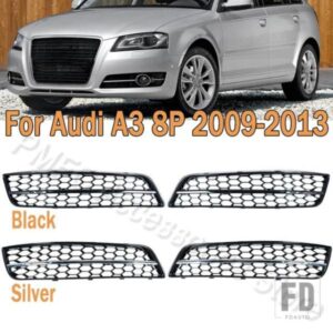 PMFC AUDI A3 8P 2009-2013 8P0807681D 8P0807682D 車フロントバンパー フォグランプグリル ハニカムメッシュ フォグランプカバー