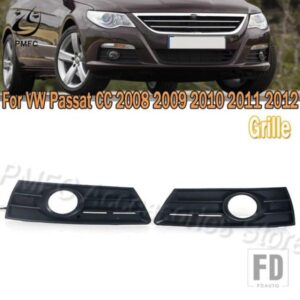 PMFC フロントバンパー フォグランプ グリル フォグライト カバー VW PASSAT CC 2008-12 3C8853665C 3C8853666C 車グリル